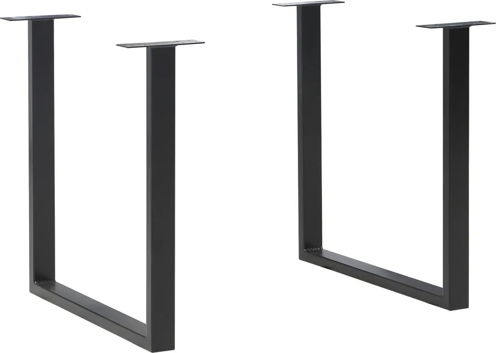 Pied de table noir en métal 71x70 cm - Modèle industriel haute qualité