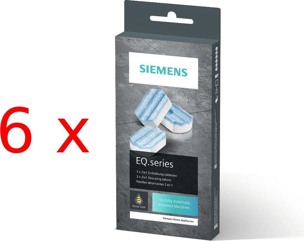 SIEMENS TZ80002 18 Stück Entkalkungstabletten für alle EQ + surpresso Kaffeevollautomaten