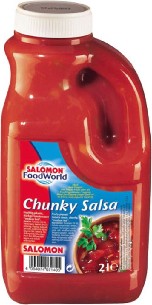 Verpackungsbild Salomon Chunky Salsa rot stückige Tomatensauce medium hot 2000ml