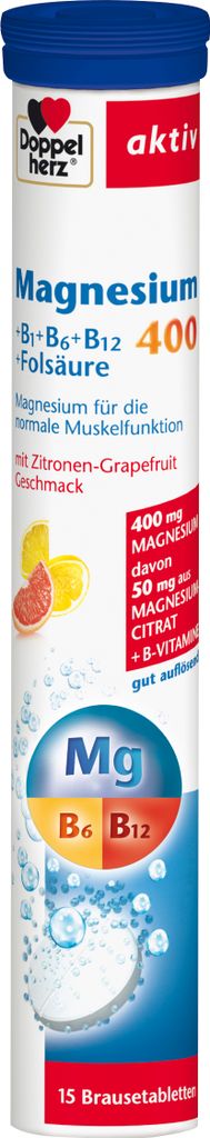 Doppelherz | Aktiv Magnesium 400 | 15 Portionen Produktbild 