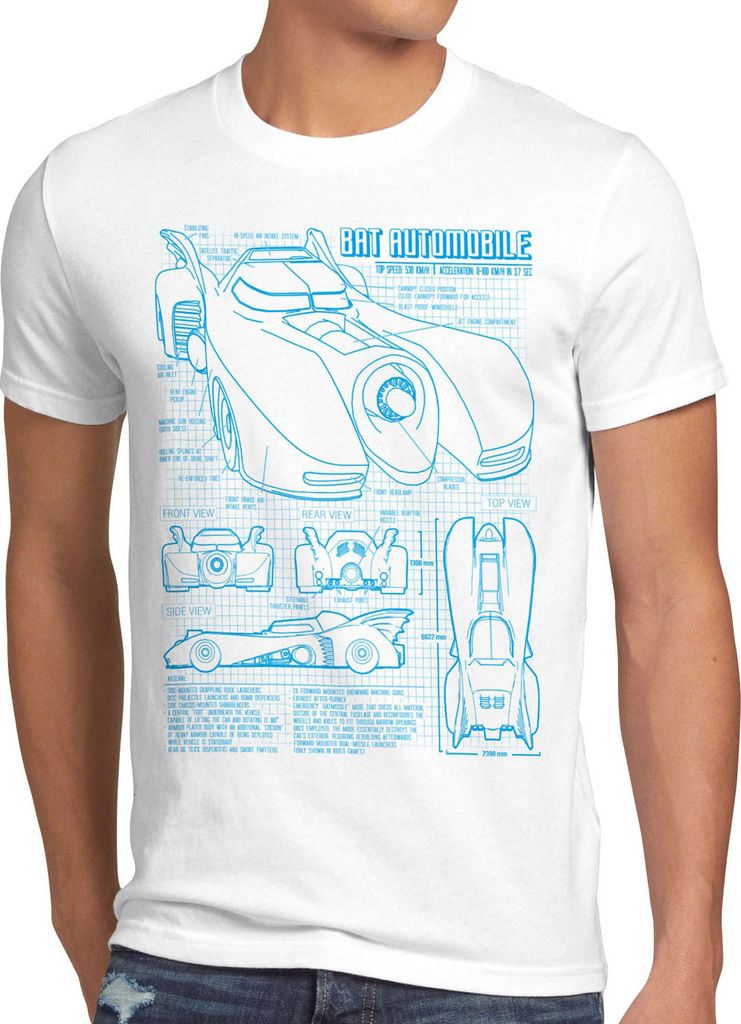 style3 Bat Automobile Herren T-Shirt blaupause gotham