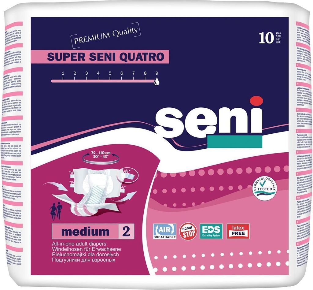 TZMO Super Seni Quatro Windelhose 10 Stück Gr. M Produktbild 