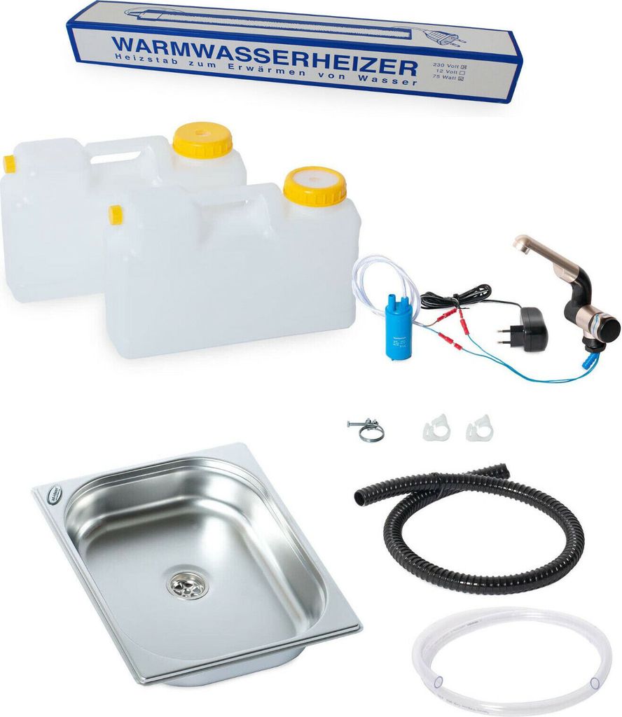 230V set tecnologico lavello da campeggio kit lavabo Immagine del prodotto 