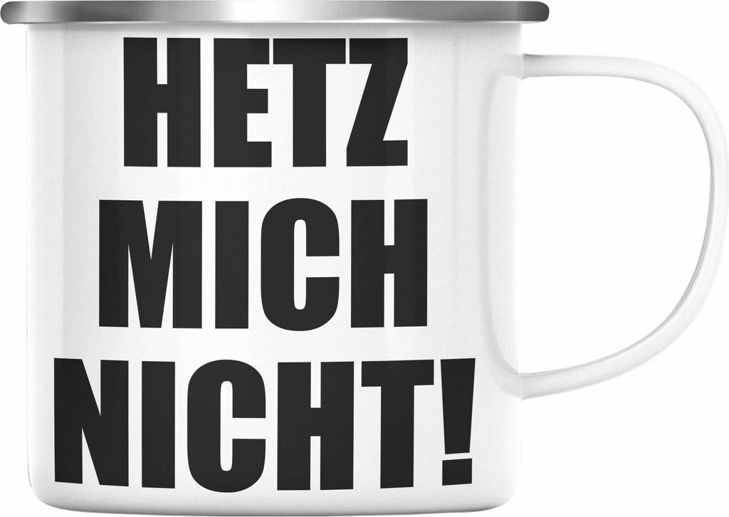 Trendation - Trendation - Hetz Mich Nicht Emaille Tasse Geschenk für Kollegen Kollegen Arbeit BüroEmaille Tasse für Beste Kollegin (Silber)