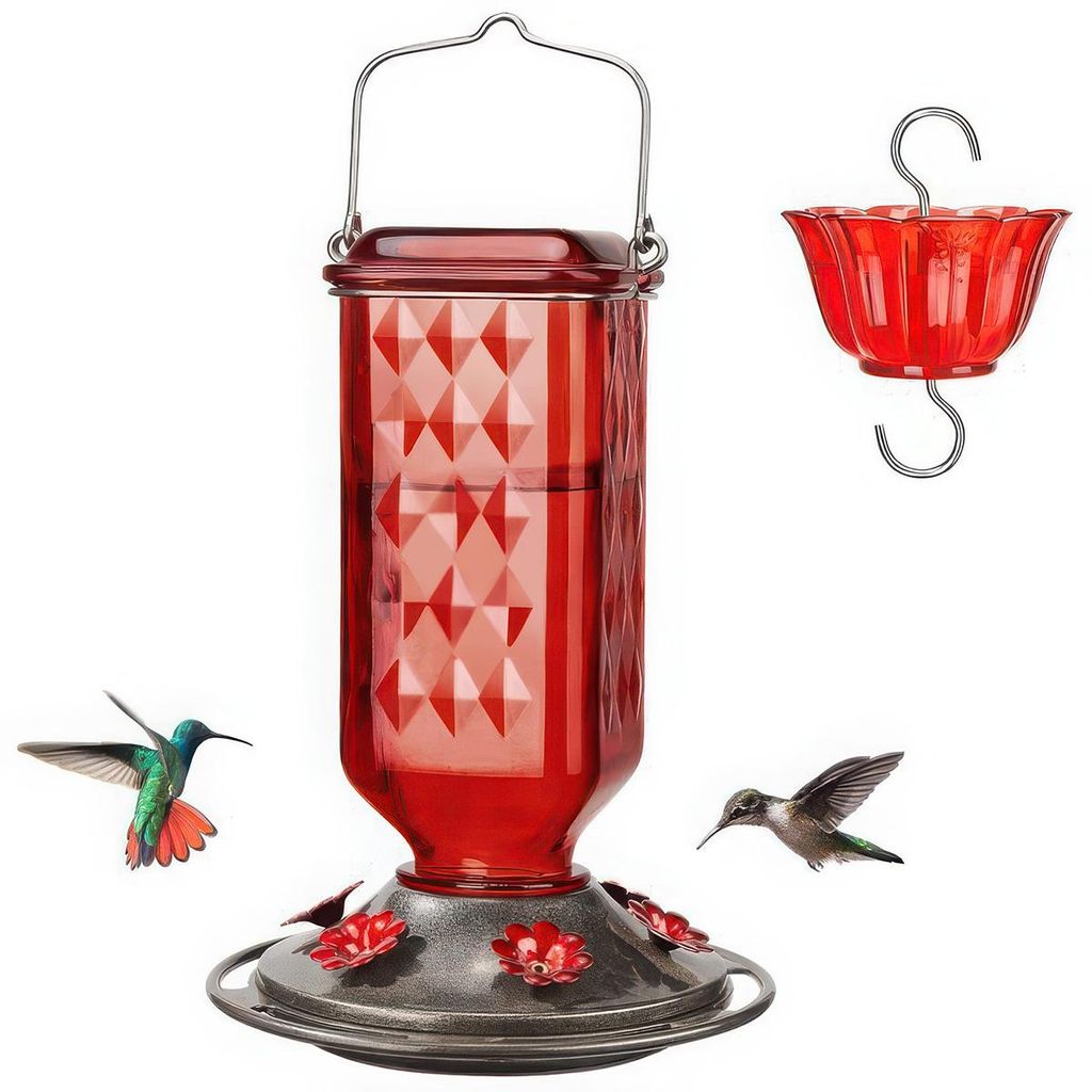Glas Kolibri Futterspender 710 ml mit 6 Futteröffnungen Produktbild 