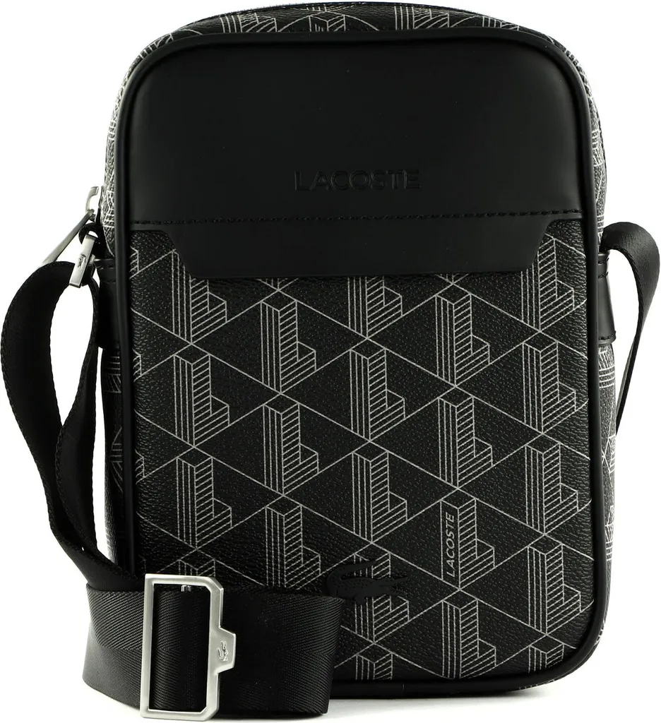 Lacoste NH4410LX Sacoche Grise en Toile Résistante Taille Unique H45