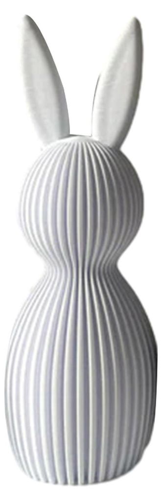 1/2 Stück Osterhasenfigur, 3D-gedruckte gerippte Hasenstatue, Skulptur, Dekoration für Zuhause, Büro, Feiertage, Party, Tischdekoration