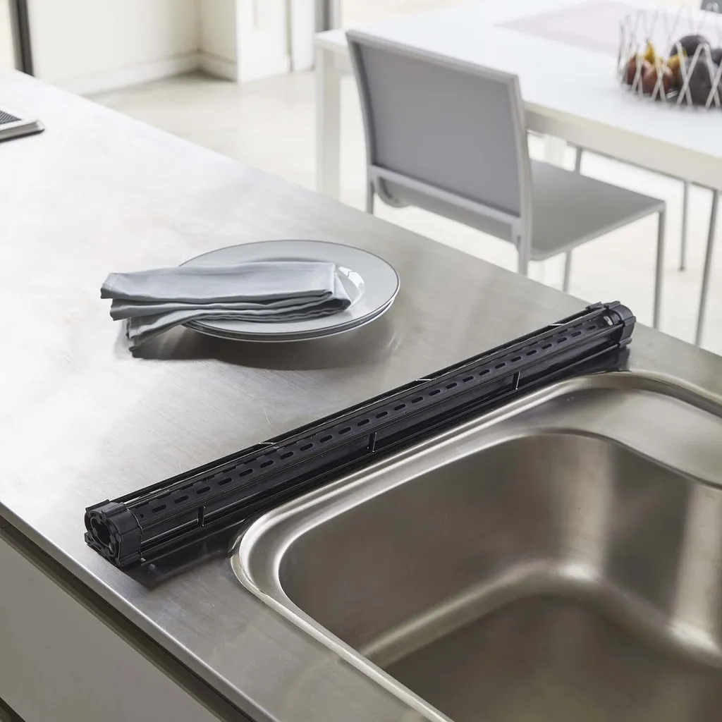 Yamazaki Tower Scolapiatti Pieghevole 42x26 Nero | Design Giapponese - 17