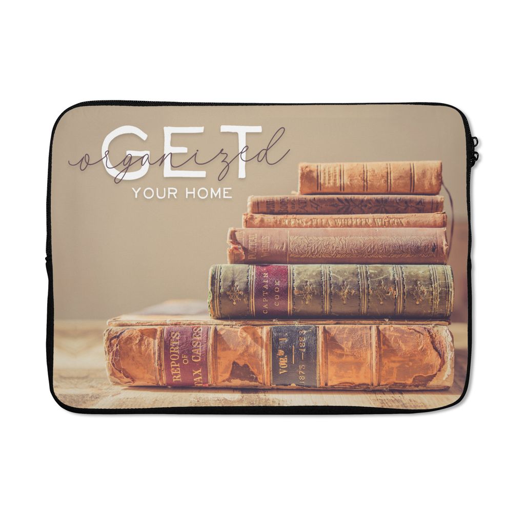 MuchoWow Laptop Hülle 14 ZollSprichwörter - 'Organisiere dein Zuhause' - Zitate Laptoptasche - Laptoptasche - Stoßsicher - Schutzhaube