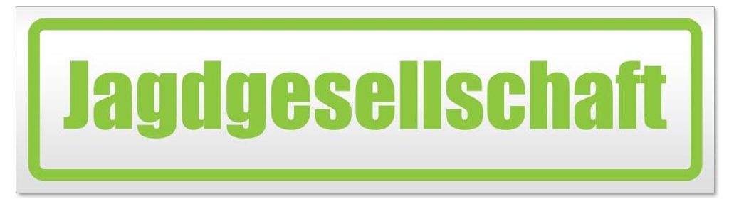Kiwistar - Autoaufkleber - Lindgrün - 30 x 8 cm - Jagdgesellschaft - Hinweis Aufkleber Sticker für Auto, Kfz, Fahrrad, PKW, LKW