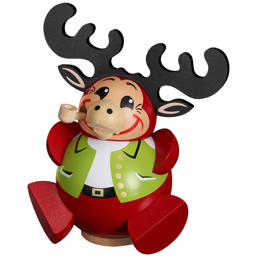 Räuchermännchen Kugelräucherfigur aus Holz, Typ:Elchy
