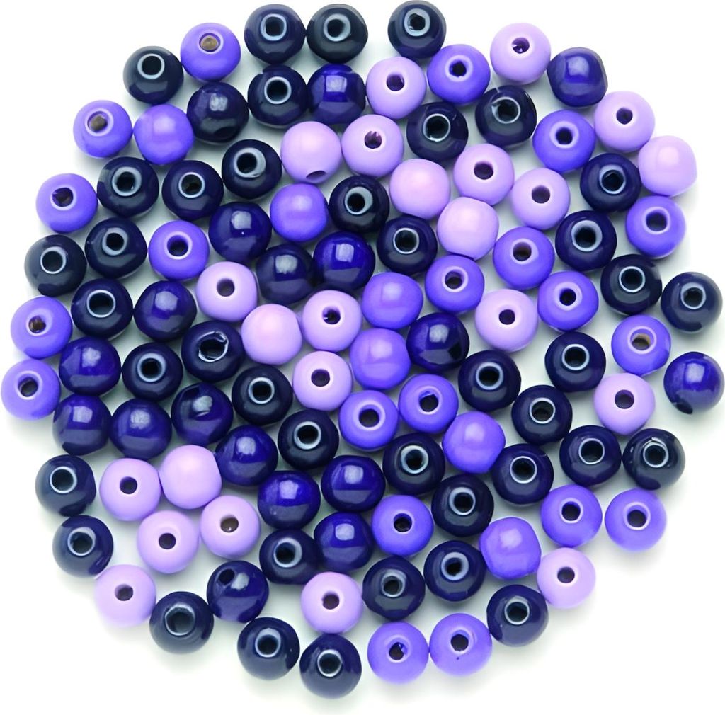 Glorex Holzperle lila-mix 12 mm