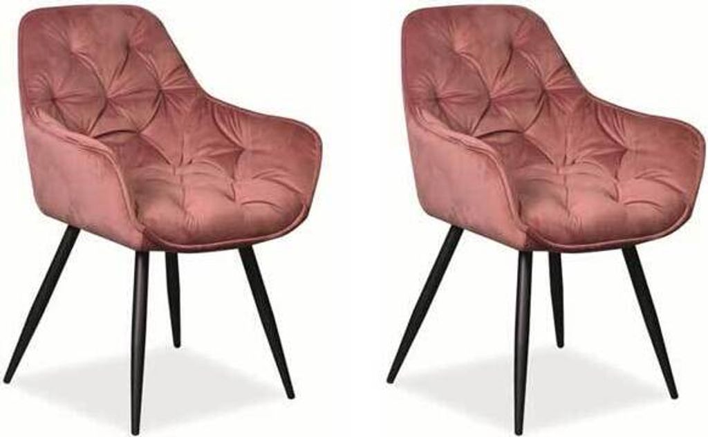 6er-Set Esszimmerstuhl Cherry Küchenstuhl altrosa