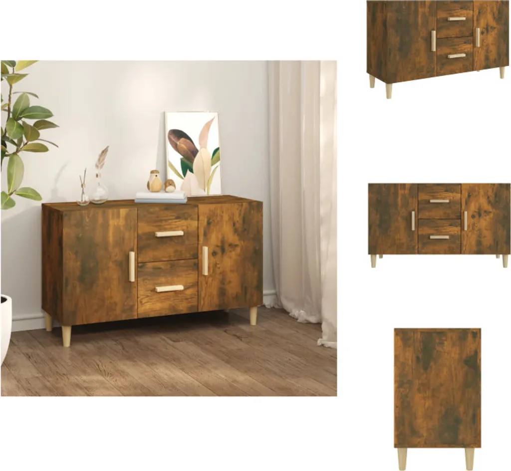 Mobile Credenza 100x36x60 cm Rovere Fumé vidaXL - Stile Industrial