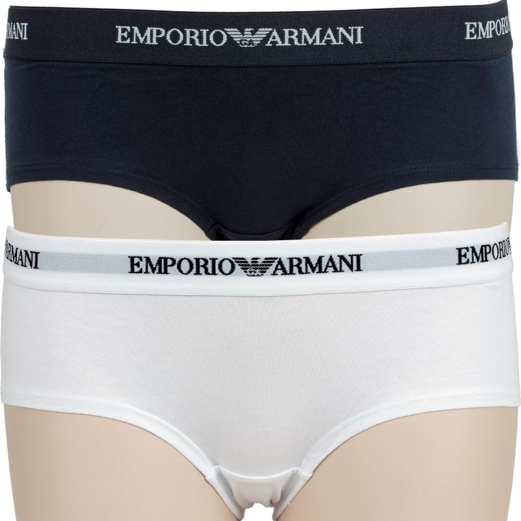 EMPORIO ARMANI 2P Damen Hotpants L weiß blau