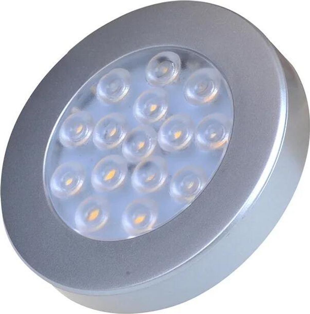 Aufbauspot 15-Leds 12V 200lm Ø70x12mm