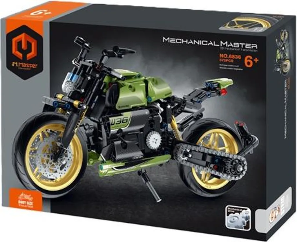 Jeu de Construction Moto Puzzle Vert Cadeau Idéal pour Passionnés