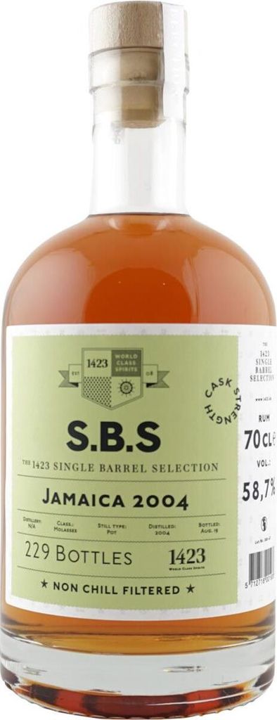 1423 S.B.S JAMAICA Single Barrel Selection 2004 0,7l