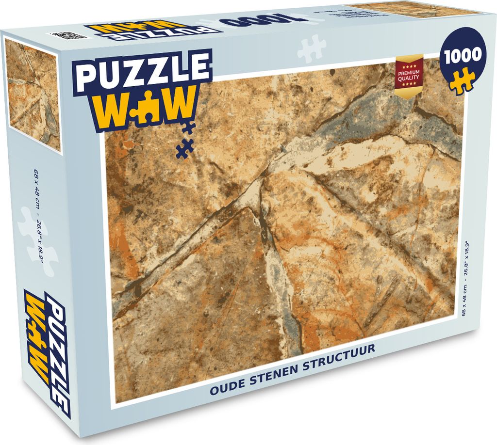 MuchoWow Puzzle 1000 Teile Alte Steinstruktur - Erwachsene - Rätsel