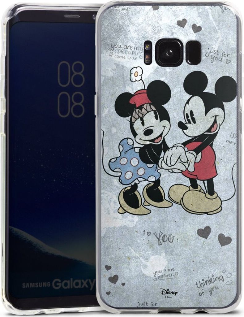 DeinDesign Handyhülle für Samsung Galaxy S8 Plus Silikon Hülle Case Smartphone Schutzhülle Disney Mickey & Minnie Mouse Vintage