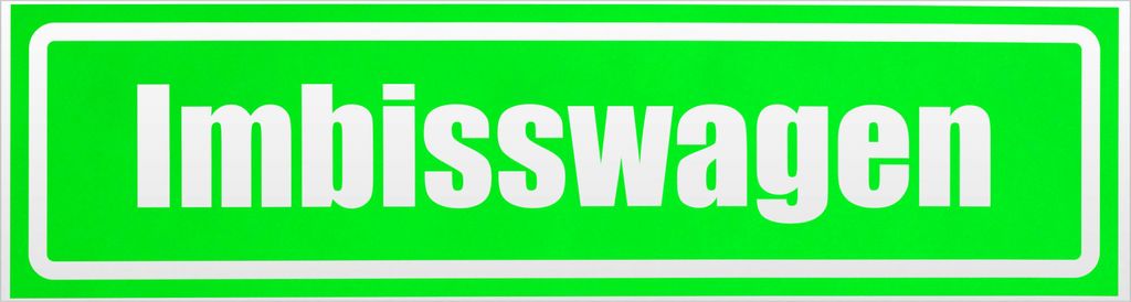 Kiwistar Imbisswagen invertiert Magnetschild Schild magnetisch - 45cm Neongrün - Magnetfolie für Auto PKW Kfz