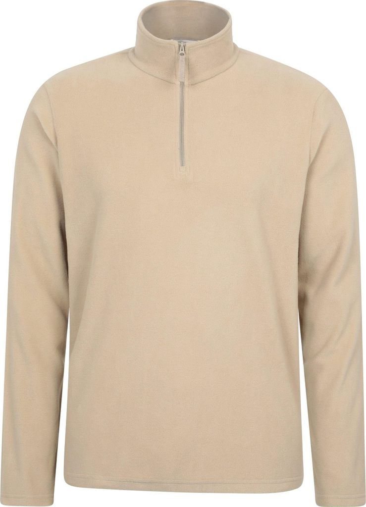 Mountain Warehouse - "Camber II" Fleece-Oberteil mit halbem Reißverschluss für Herren MW1820 (L) (Naturweiß)