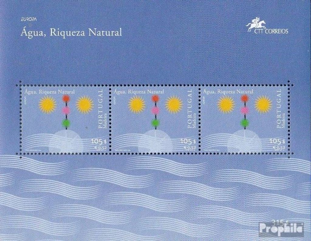 Briefmarken Portugal - Madeira 2001 Mi Block23 (kompl.Ausg.) postfrisch Wasser