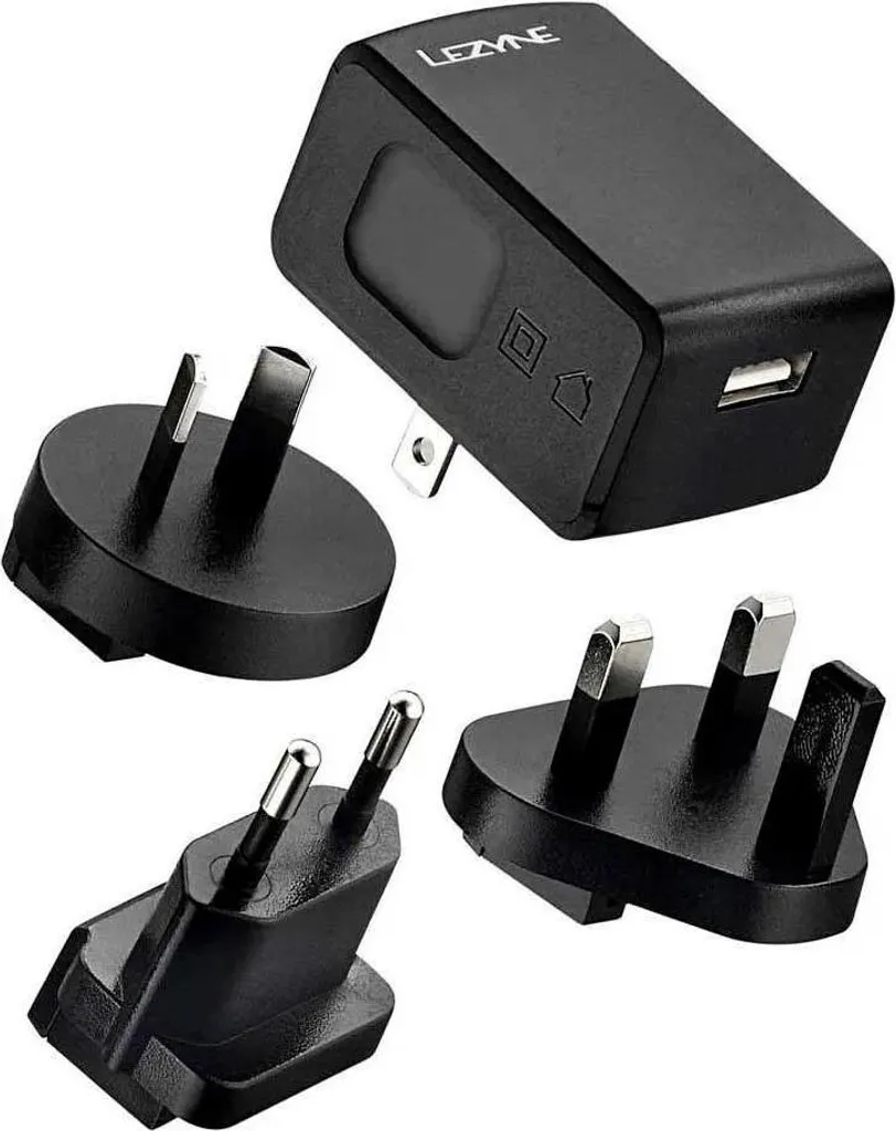 Chargeur Lezyne International HE USB 5V 2A pour éclairage vélo LED Noir