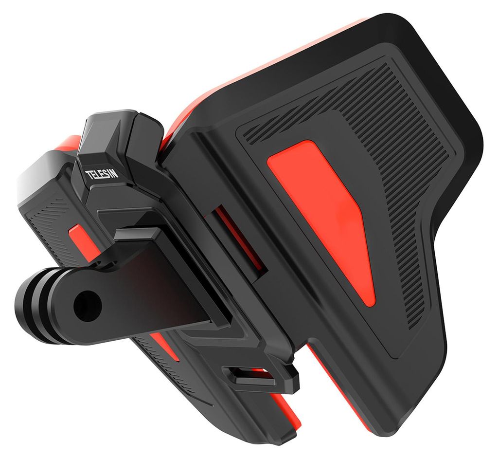 TELESIN GP-HBM-MT2 Motorradhelm-Halterung der zweiten Generation, Gurt, faltbare Frontkinnhalterung, kompatibel mit GoPro Hero 10 9 8 7 6 5, DJI Os...