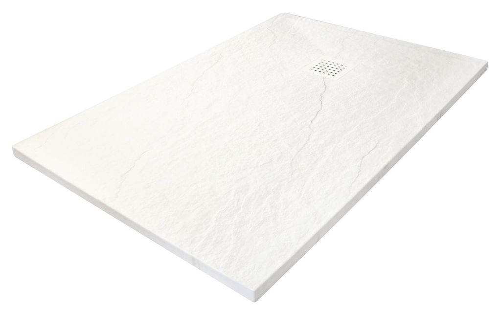 ONDEE ZEN – Duschwanne NARA – Leichtbau-Kunstharz – 80 x 160 cm – Ausführung: Weiß – Ablauf