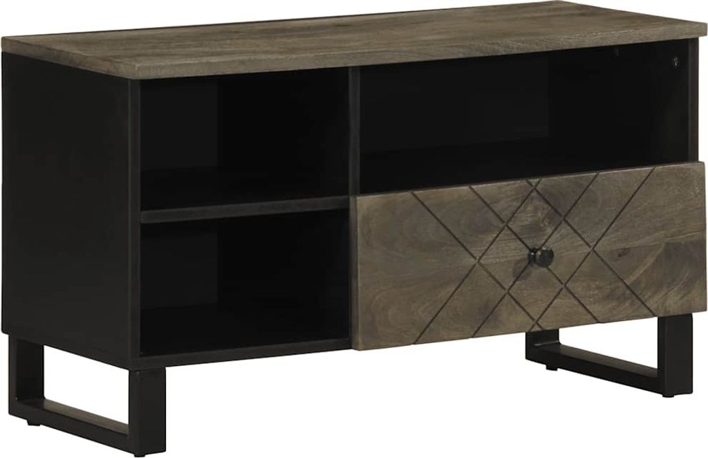 TV-Schrank 80x33x46 cm Massivholz Mango