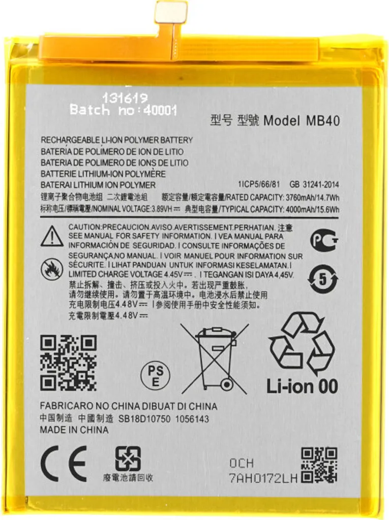 Batteria MB40 per Motorola Edge 20 - Ricambio Originale Alta Capacità