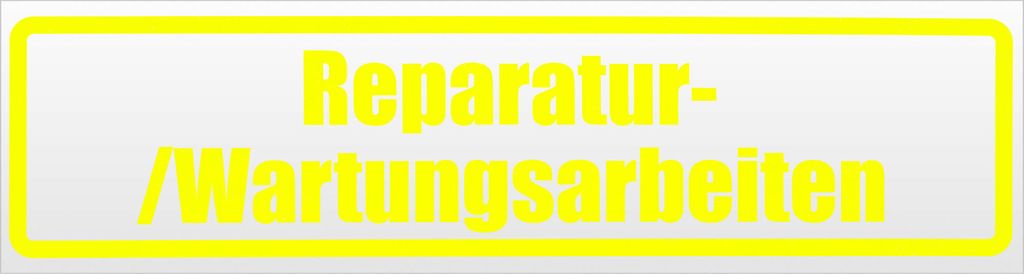 Kiwistar Reparatur - /Wartungsarbeiten Magnetschild Schild magnetisch - 60cm Neongelb - Magnetfolie für Auto PKW Kfz