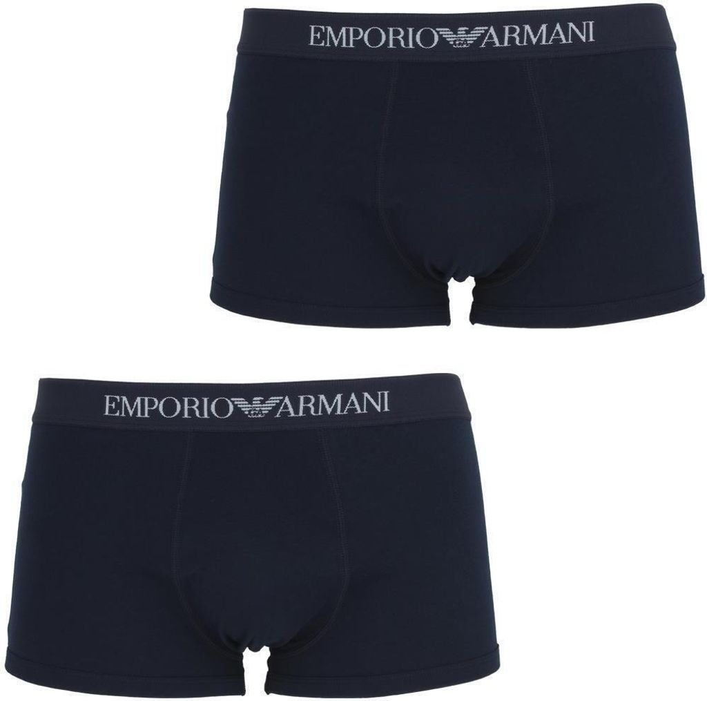 EMPORIO ARMANI 2er Pack Herren Boxershorts S 2 Dunkelblau