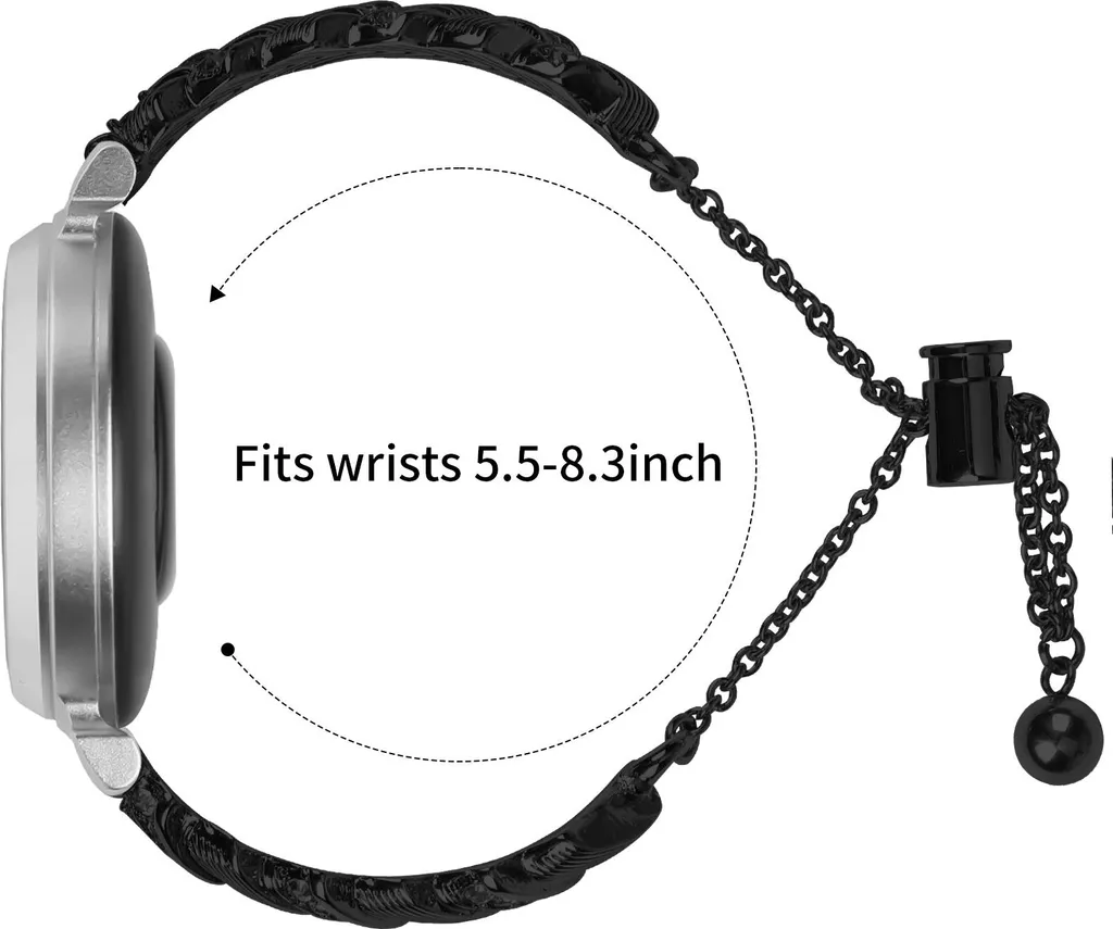 Regalo Donna: Bracciale Cuore per Garmin Lily 2 - Nero Diamantato INF