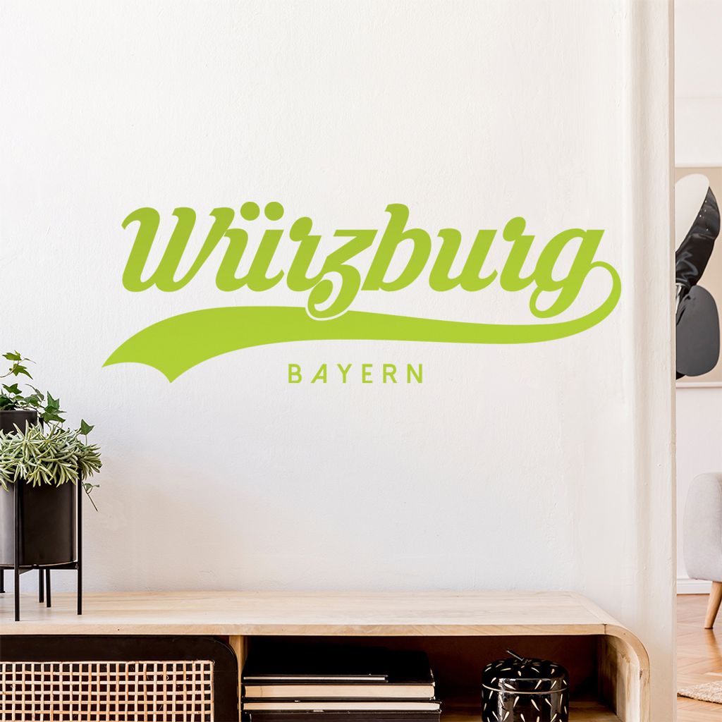 Würzburg Bayern Wandtattoo Wandaufkleber Wall Sticker - Dekoration, Küche, Wohnzimmer, Schlafzimmer, Badezimmer