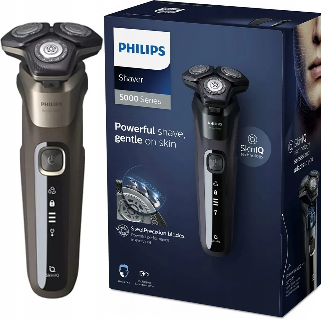Rasoir Étanche Philips S5589/30 pour Rasage à Sec ou sous la Douche