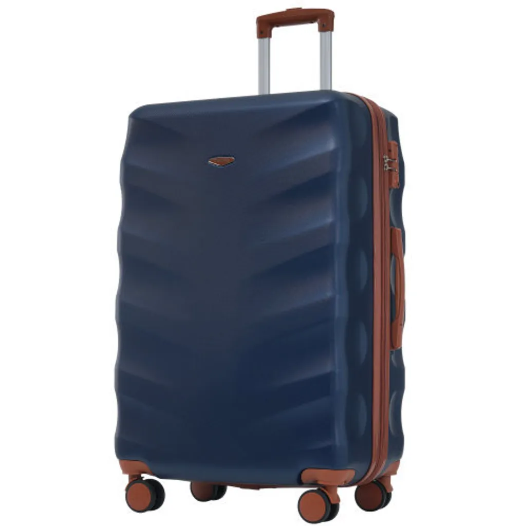 Valigia AIORBER Blu 66cm in ABS - Trolley Rigido 4 Ruote 360 Gradi