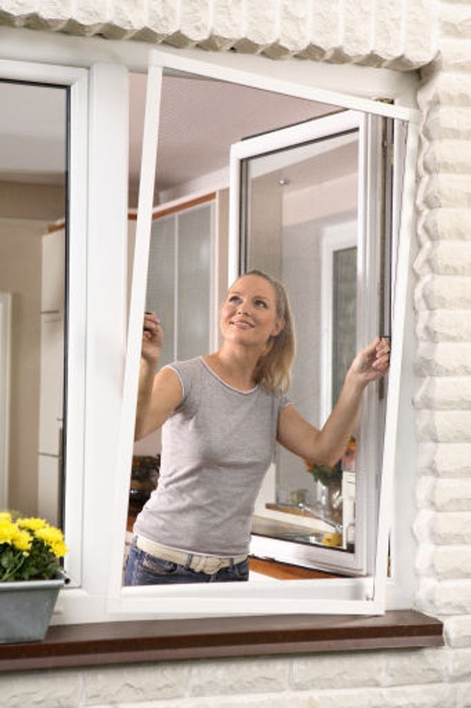tesa Fliegengitter ALU COMFORT Fenster 1,40 m x 1,50 m