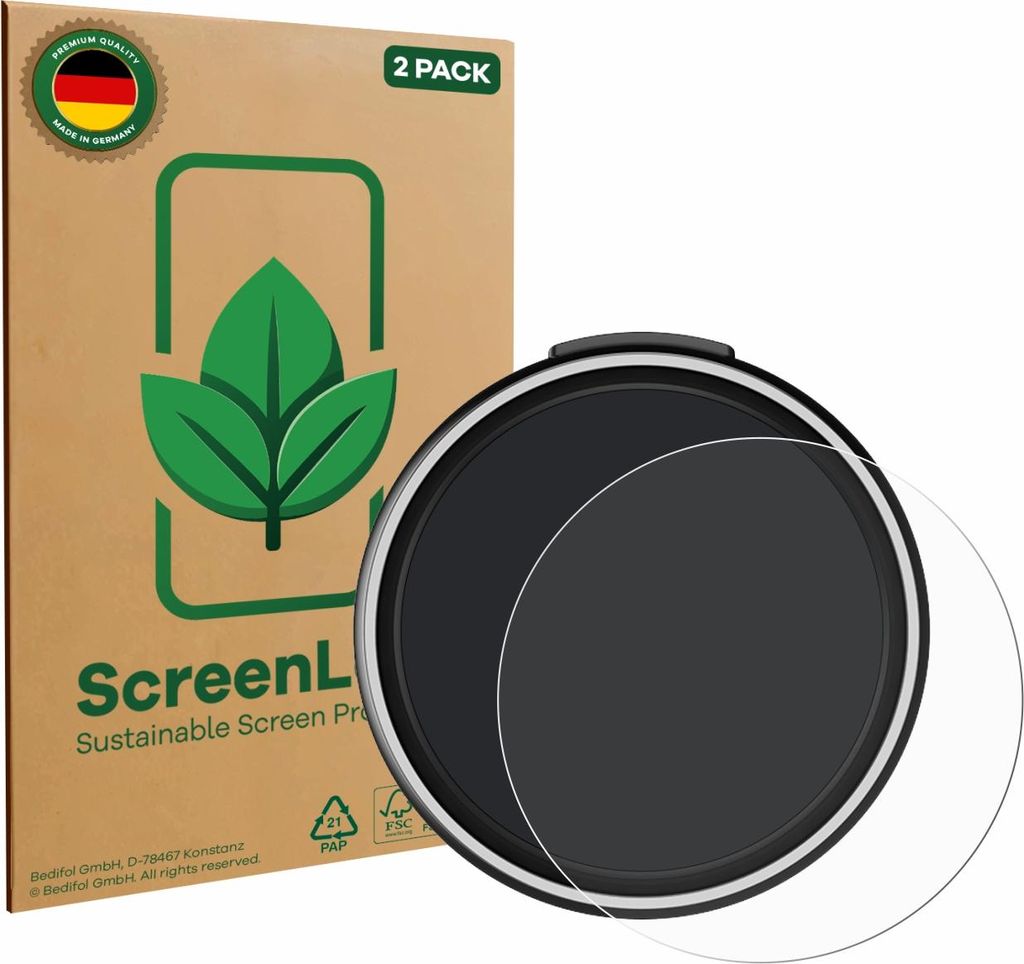 2x ScreenLeaf Schutzfolie für OOONO CO-Driver NO2 Plus nachhaltiger Displayschutz Display Schutz Folie Klar Transparent