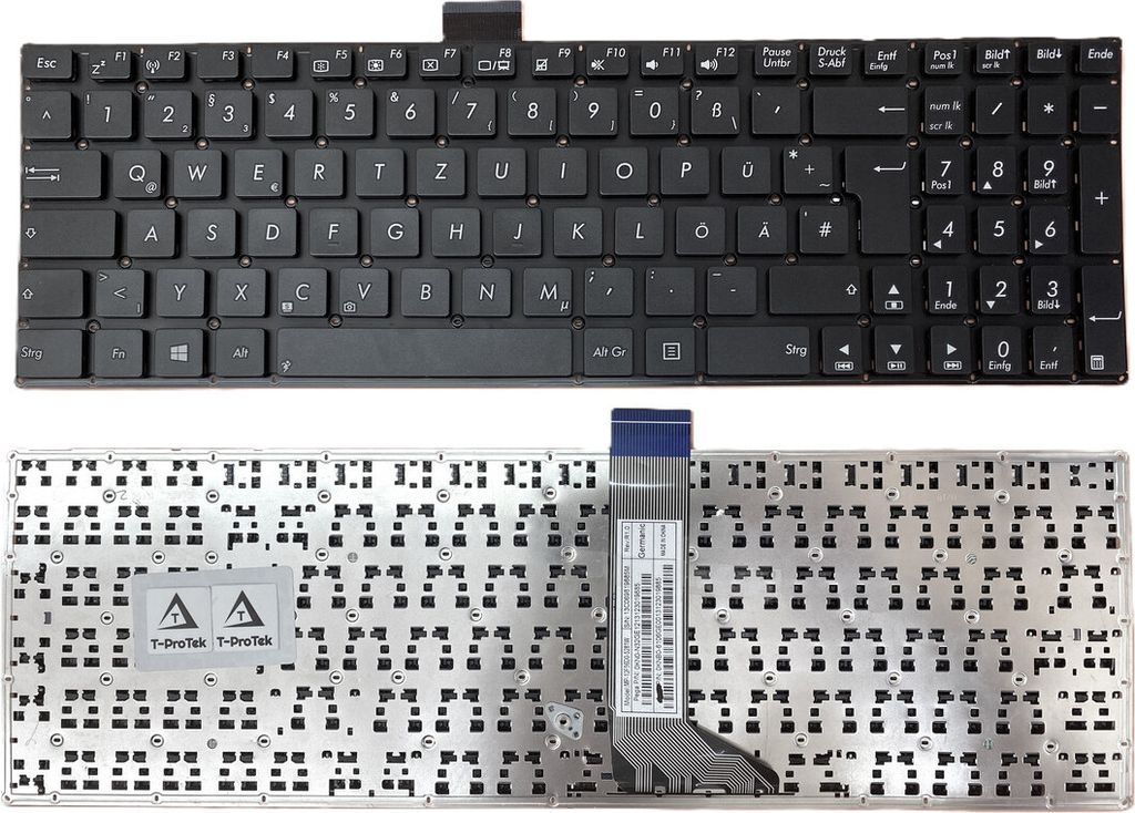 Deutsche Tastatur kompatibel für Asus VM590LB VM590LD VM590LJ VM590LN VM590ZA VM590ZE