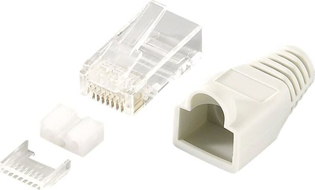 Logilink Steckverbinder CAT6 RJ45 100er Set, geschirmt,grau Obrázek produktu 
