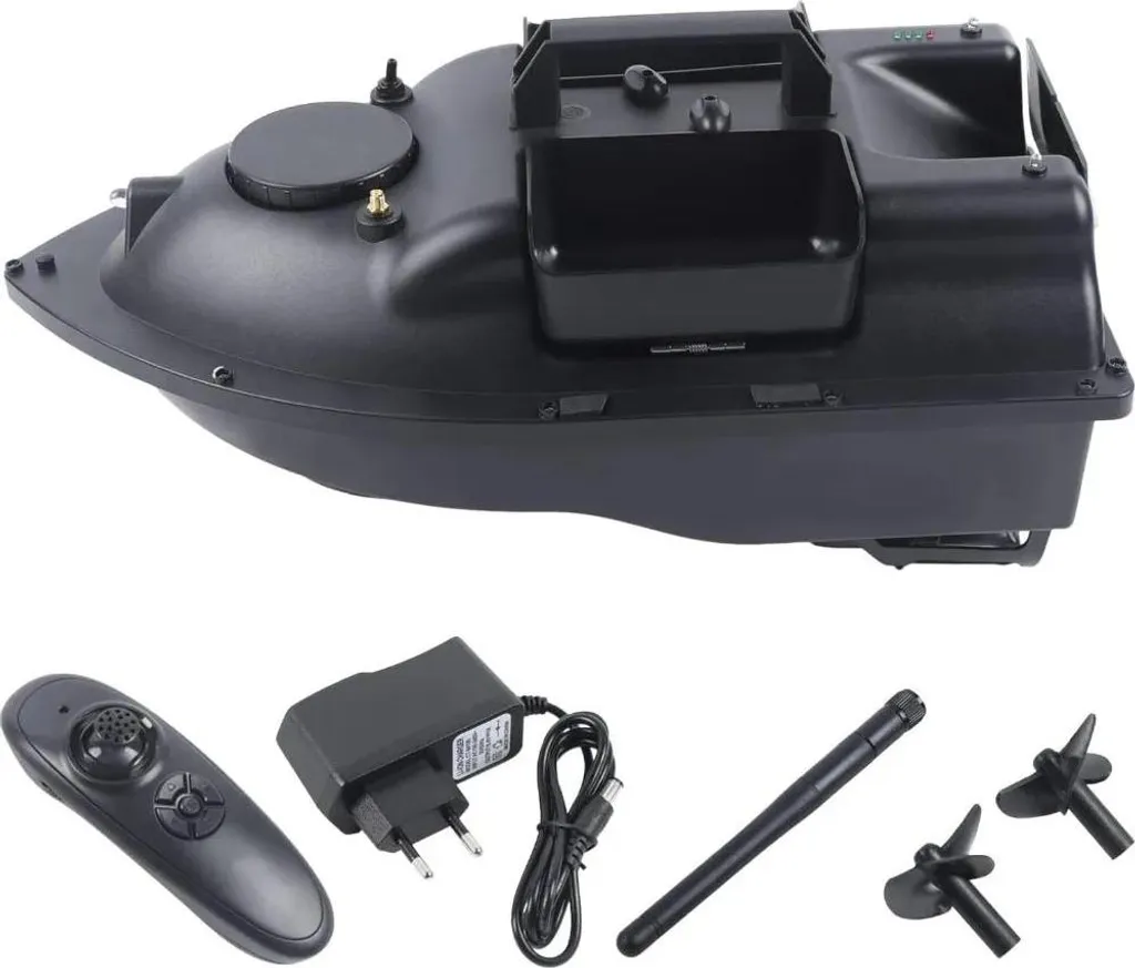Bateau appât de pêche longue portée 500m, bac 2kg en ABS ultra robuste