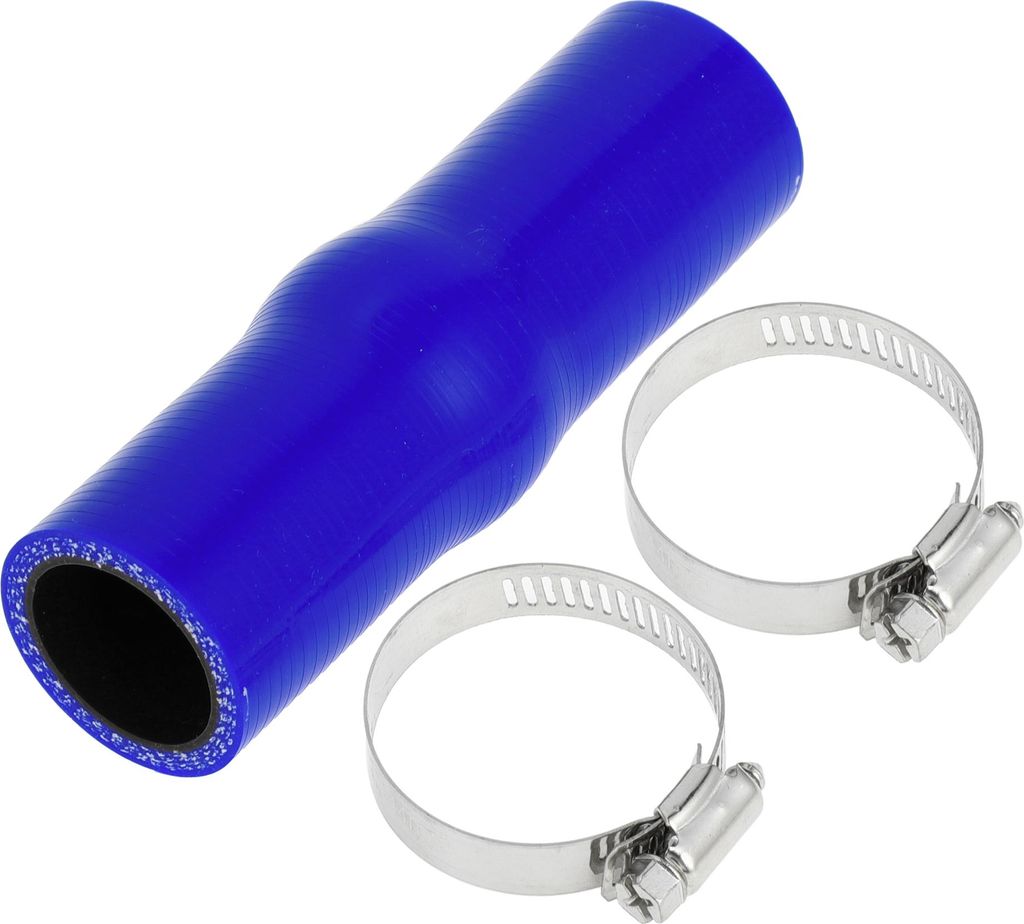 1 Set 28mm/1.10" 127mm/5.00" Länge Schwarz Blau Auto Silikonschlauch mit Schellen Hump Schlauch Kühlmittelschlauch Universal.