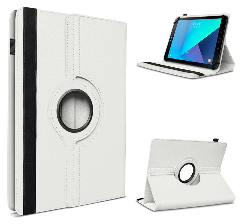 Schutzhülle Samsung Galaxy Tab E 9.6 Tablet Hülle Tasche Case Cover 360° DrehbarFarben:Weiß