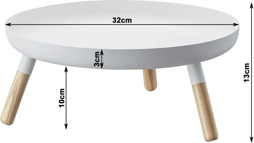 Yamazaki Table d'Appoint Coupe Décorative 32cm Blanche Design Minimaliste - 2