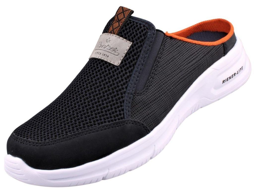 Rieker Herren Pantolette Clog aus Textil mit ultraleichter Produktbild 