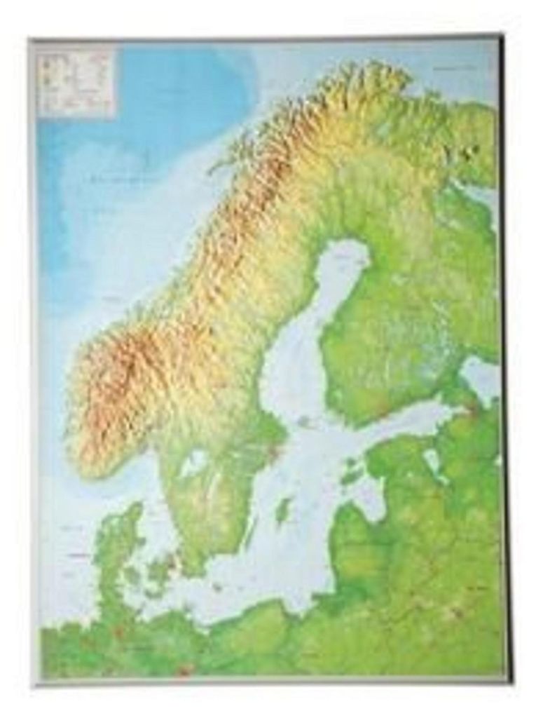 Rilievo Scandinavia 1:2.900.000 Immagine del prodotto 