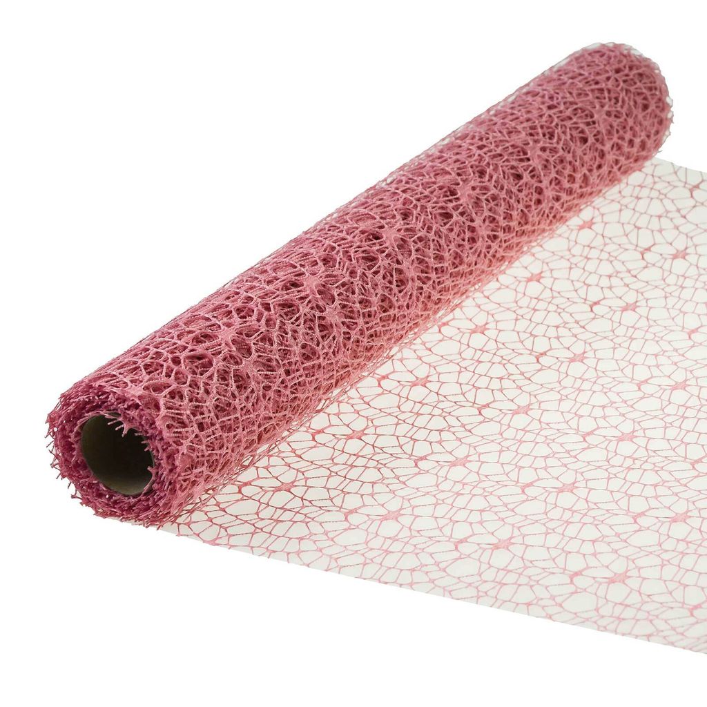 Tischband in Netzoptik 4,5x0,5m Tischläufer Dekorationsband Floristikband Farbwahl