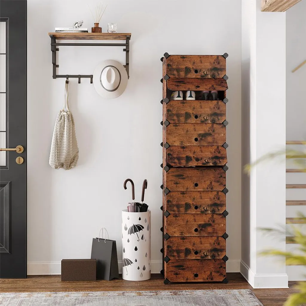 Gagnez de la place avec l'étagère 10 compartiments pour petits espaces